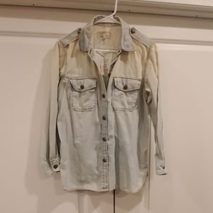 Current/Elliott Faded Denim Top